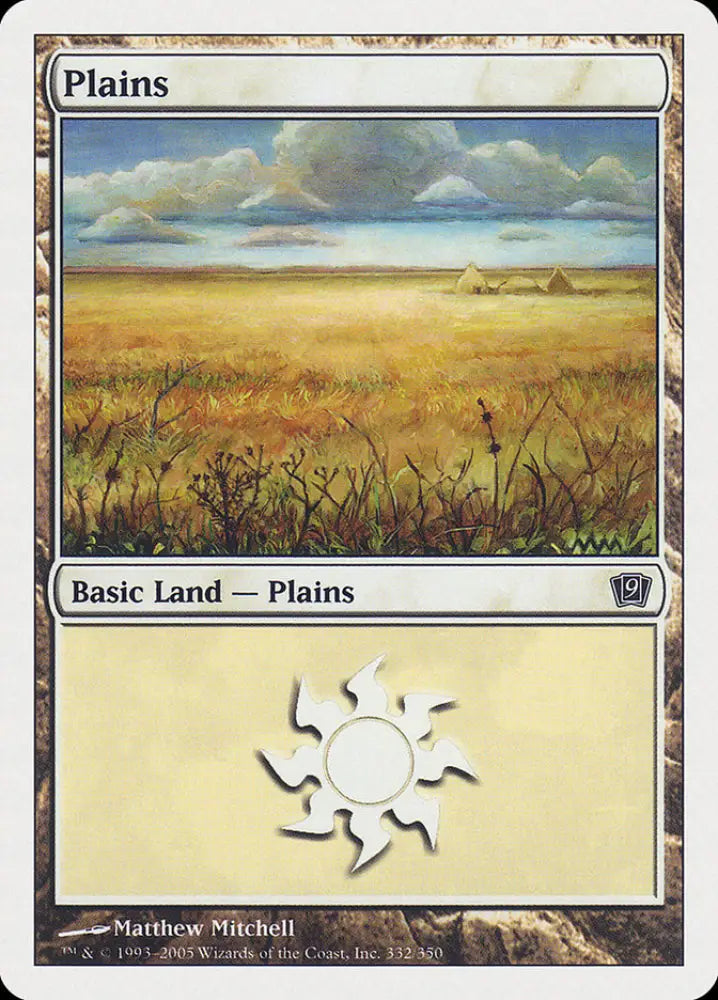 Plains (332) [Ninth Edition] - MTG Single