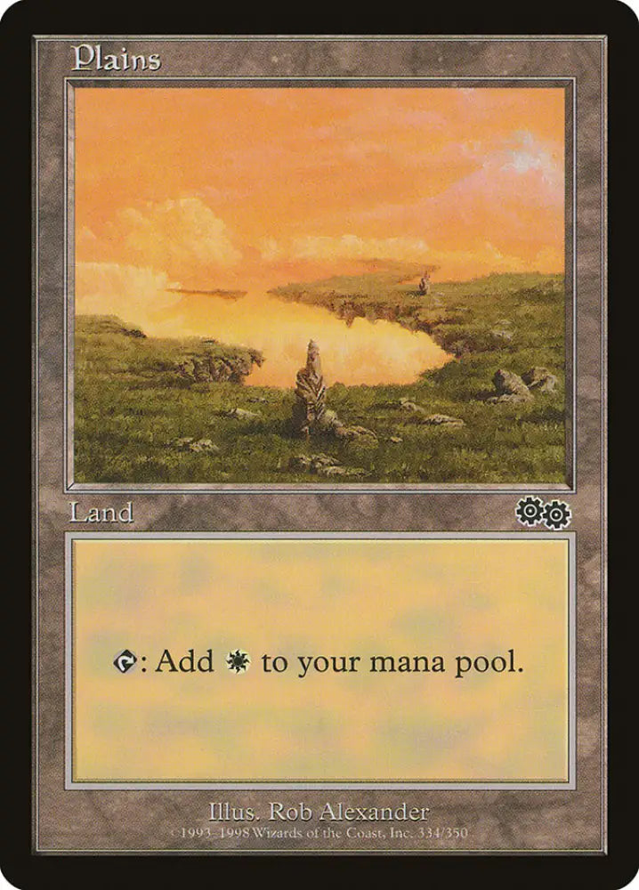 Plains (334) [Urza’s Saga] - MTG Single
