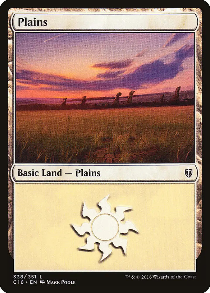 Plains (338) [Commander 2016] - MTG Single
