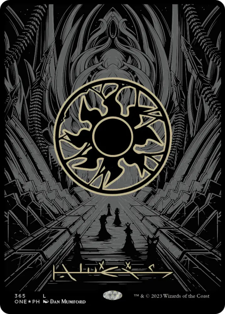 Plains (365) (Oil Slick Raised Foil) [Phyrexia: All Will Be One] - MTG Single
