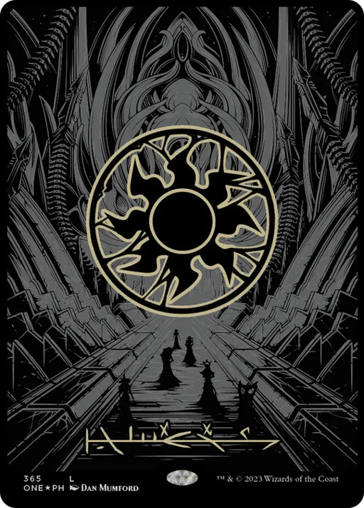 Plains (365) (Oil Slick Raised Foil) [Phyrexia: All Will Be One] - MTG Single