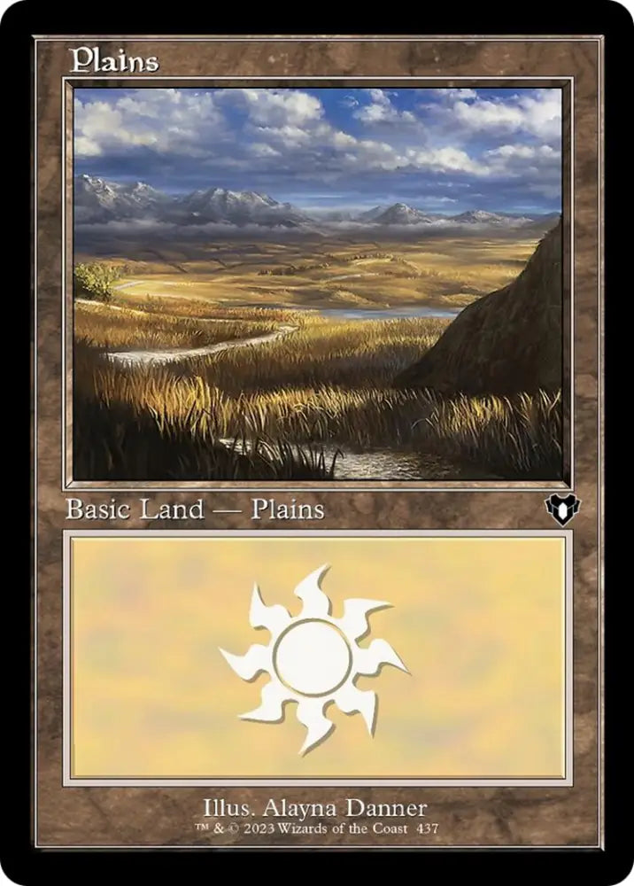Plains (437) (Retro) [Commander Masters] - MTG Single