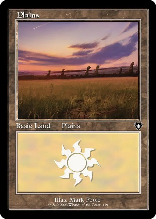 Plains (439) (Retro) [Commander Masters] - MTG Single