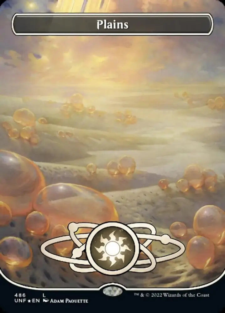 Plains (486) (Planetary Space-ic Land) (Galaxy Foil) [Unfinity] - MTG Single
