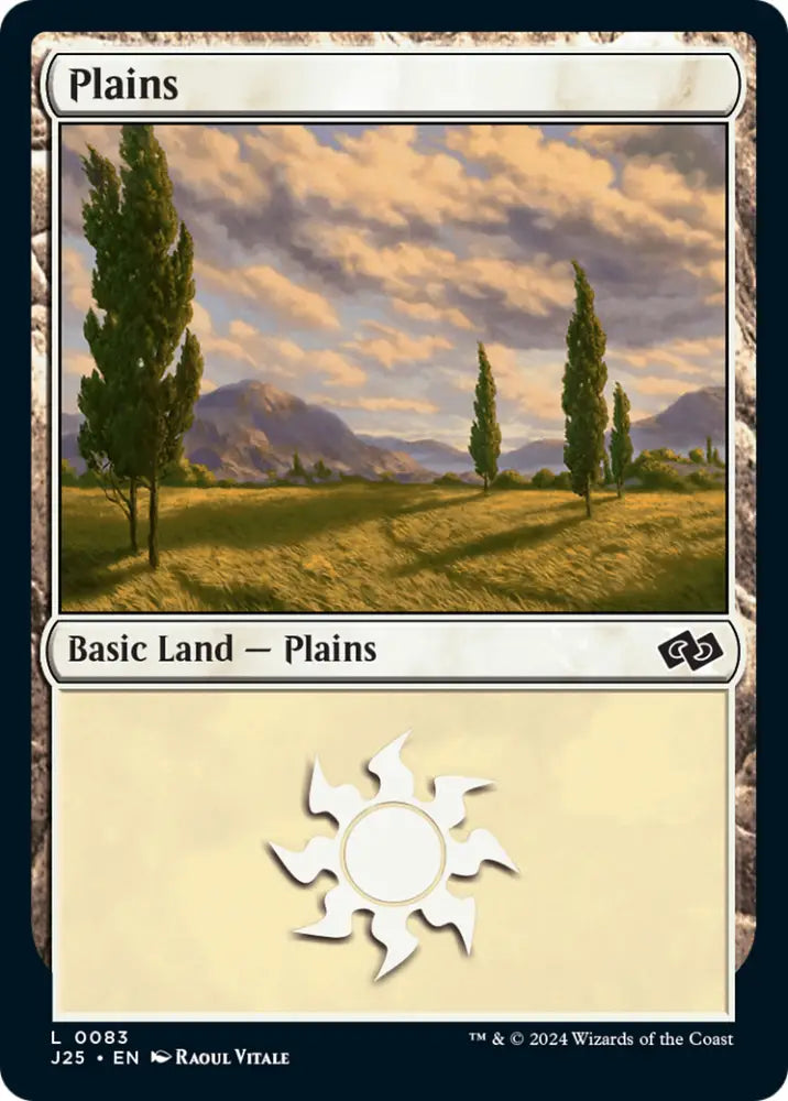 Plains (83) [Foundations Jumpstart] - MTG Single