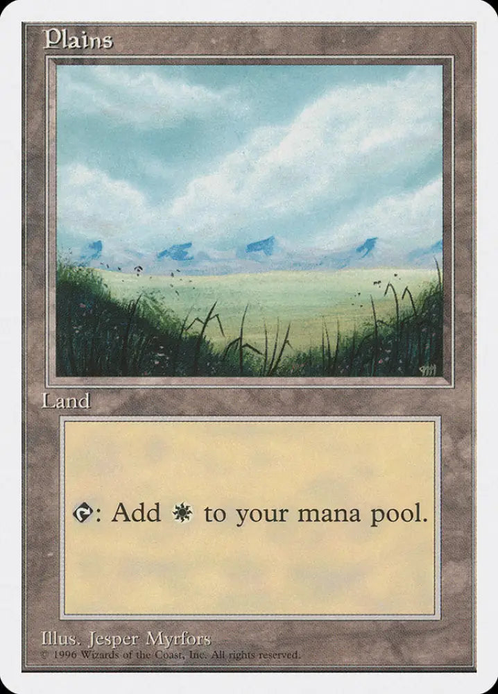 Plains (No Trees Signature on Bottom Right) [Introductory Two-Player Set] - MTG Single