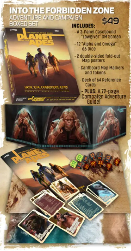 Planet Of The Apes RPG: Into The Forbiden Zone (EN) - Role Playing Game