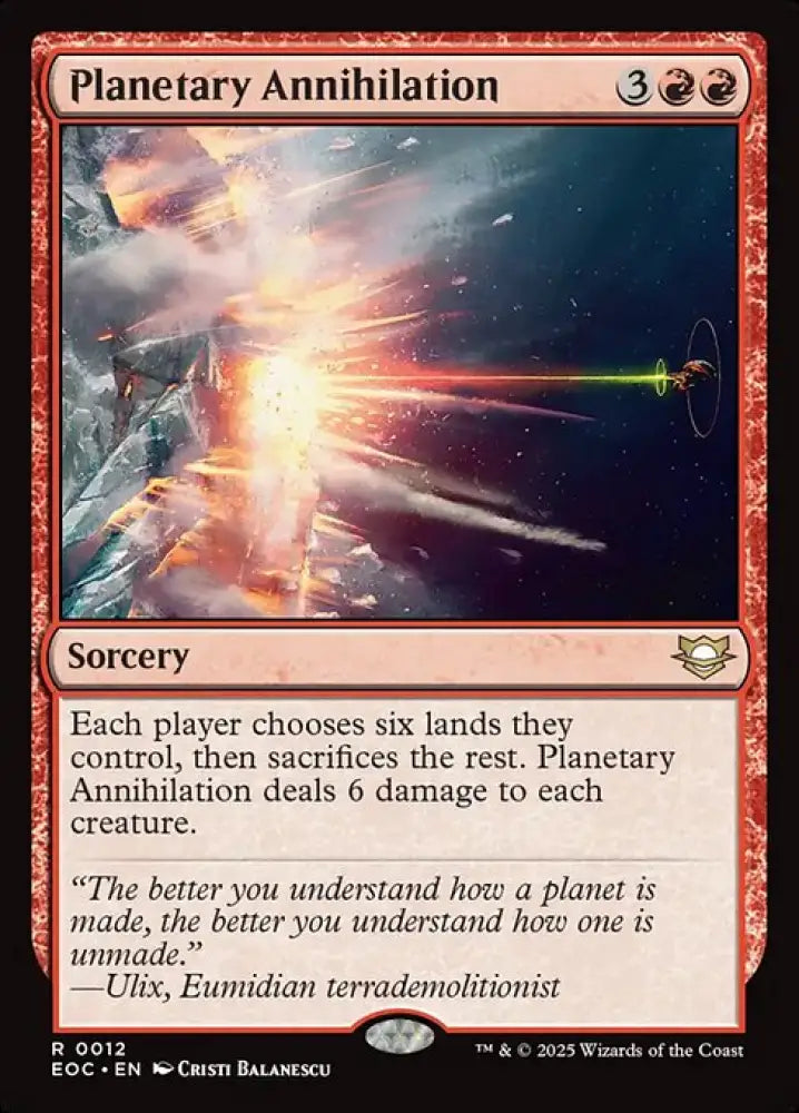 Planetary Annihilation (12) [Edge of Eternities Commander]