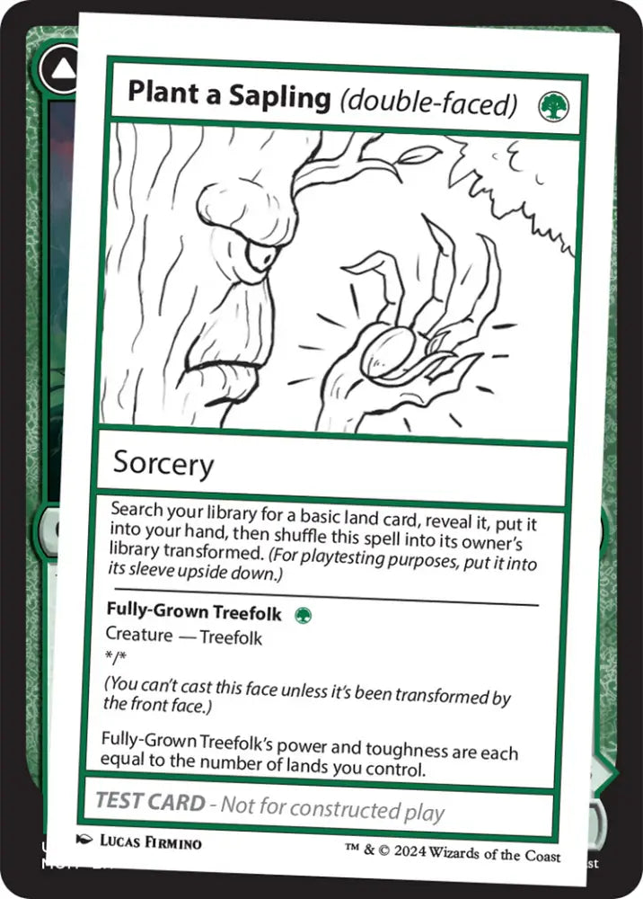 Plant a Sapling (double-faced) [Mystery Booster 2 Playtest Cards] - MTG Single