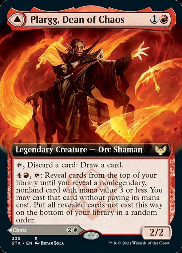 Plargg Dean of Chaos // Augusta Dean of Order (Extended Art) [Strixhaven: School of Mages] - MTG Single