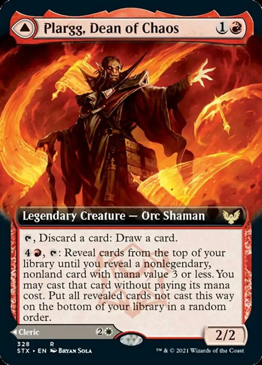 Plargg Dean of Chaos // Augusta Dean of Order (Extended Art) [Strixhaven: School of Mages] - MTG Single