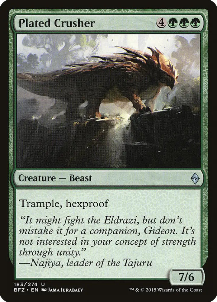 Plated Crusher [Battle for Zendikar] - MTG Single