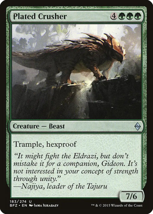 Plated Crusher [Battle for Zendikar] - MTG Single