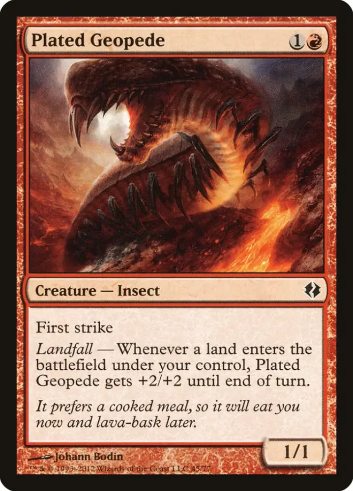 Plated Geopede [Duel Decks: Venser vs. Koth] - MTG Single