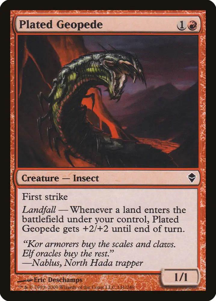 Plated Geopede [Zendikar] - MTG Single
