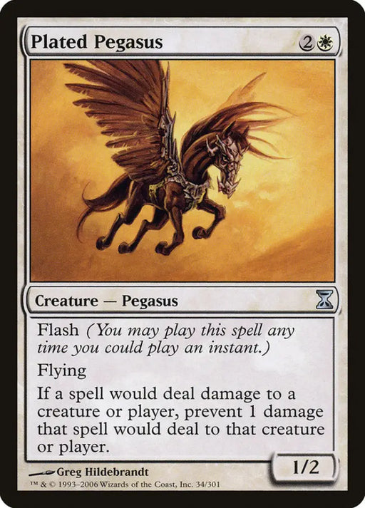 Plated Pegasus [Time Spiral] - MTG Single