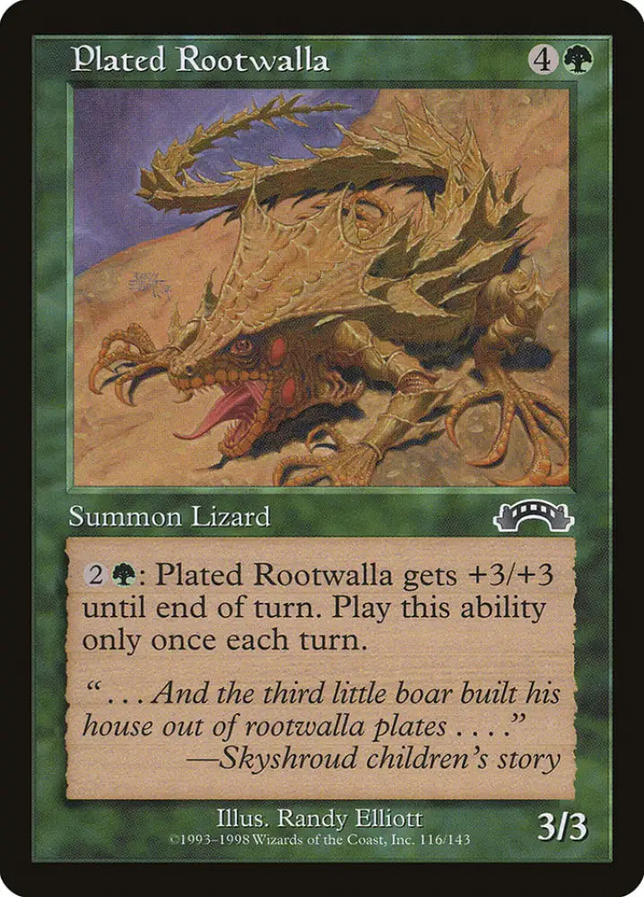 Plated Rootwalla [Exodus] - MTG Single