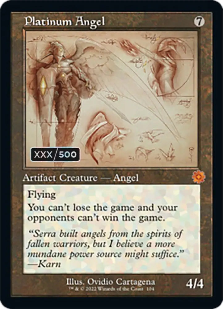 Platinum Angel (Retro Schematic) (Serialized) [The Brothers’ War Retro Artifacts] - MTG Single