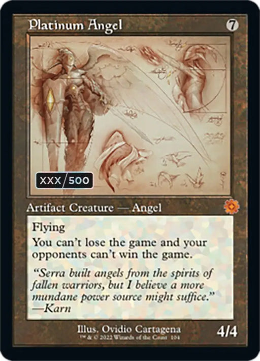 Platinum Angel (Retro Schematic) (Serialized) [The Brothers’ War Retro Artifacts] - MTG Single