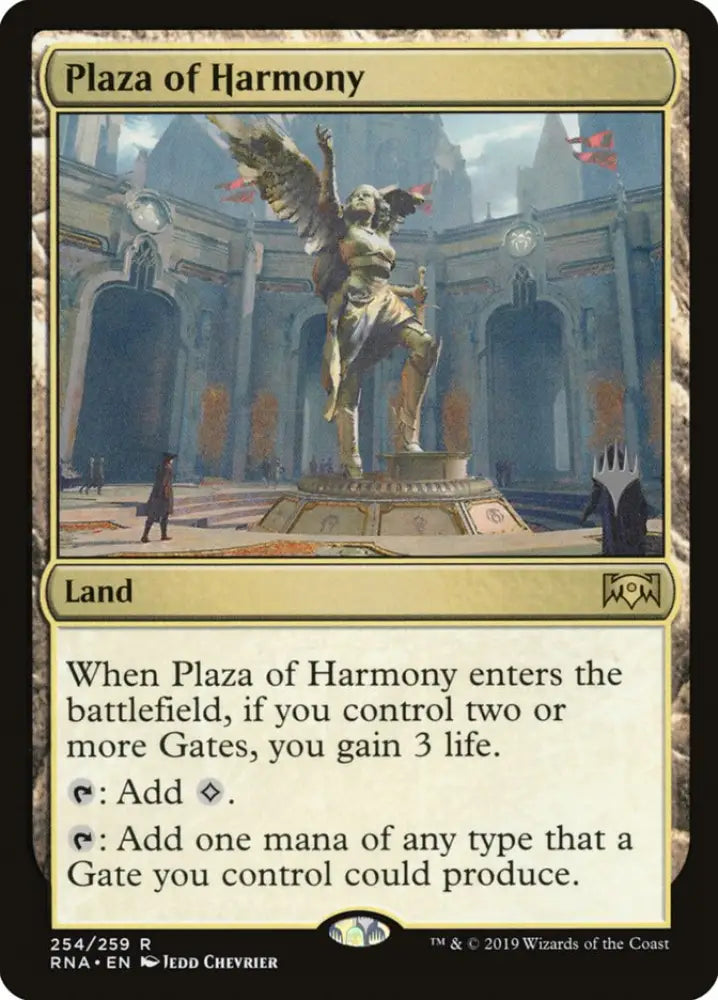 Plaza of Harmony (Promo Pack) [Ravnica Allegiance Promos] - MTG Single