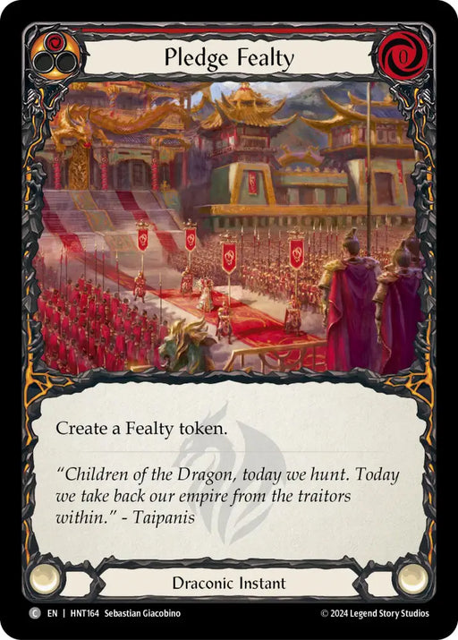 Pledge Fealty (Red) [The Hunted] Rainbow Foil - Flesh And Blood Single