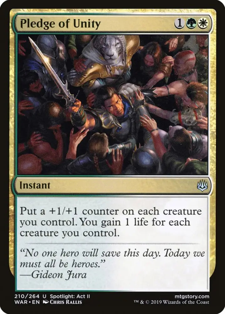 Pledge of Unity [War of the Spark] - MTG Single