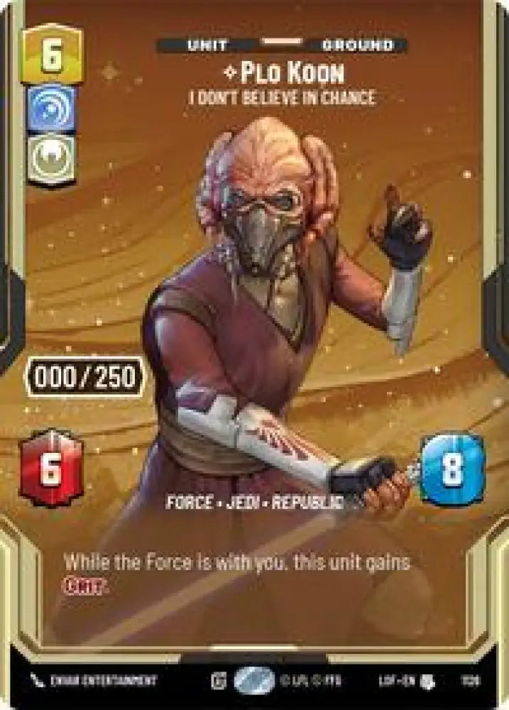 Plo Koon - I Don't Believe in Chance (Serialized) (1126) [Legends of the Force]