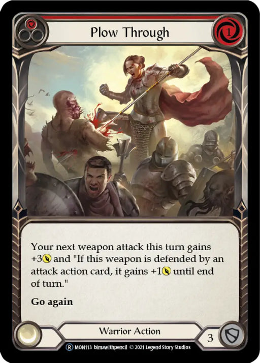 Plow Through (Red) [Monarch Unlimited] Unlimited Rainbow Foil - Flesh And Blood Single