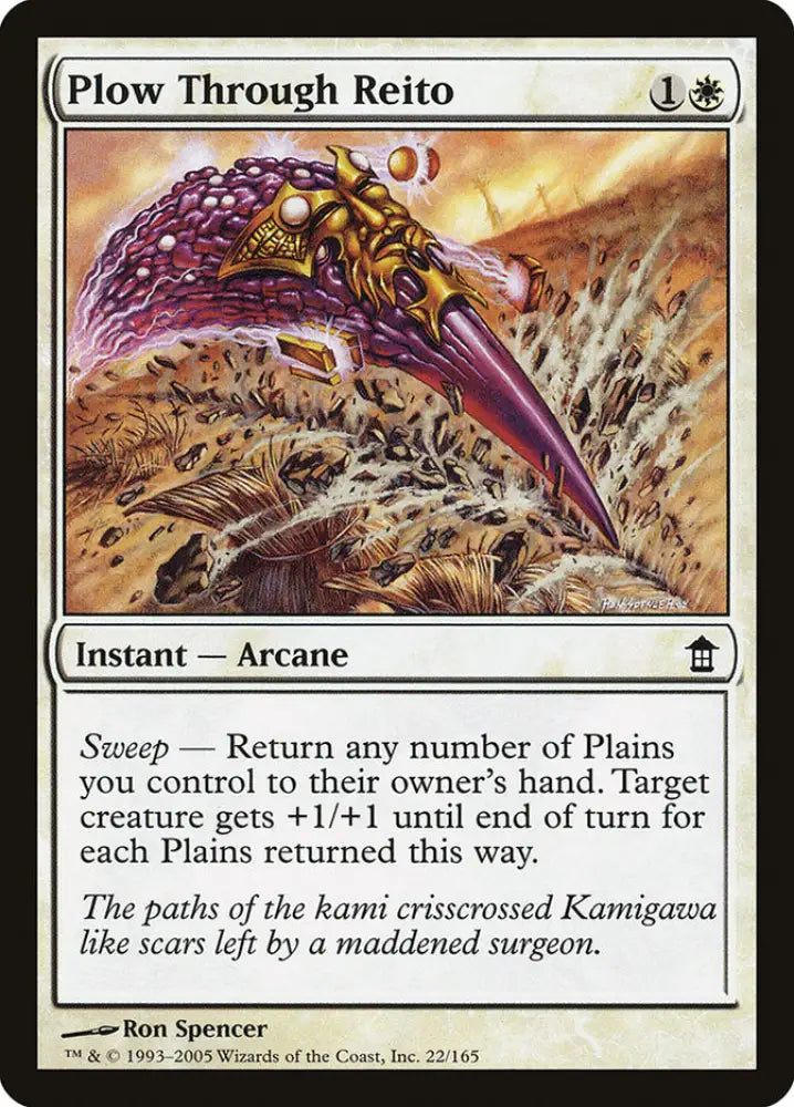 Plow Through Reito [Saviors of Kamigawa] - MTG Single