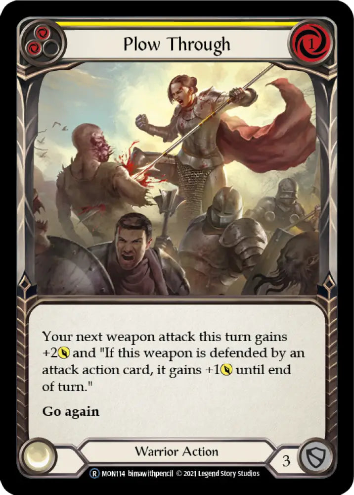 Plow Through (Yellow) [Monarch Unlimited] Unlimited Normal - Flesh And Blood Single
