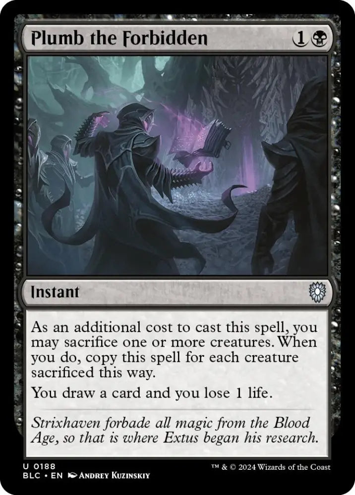 Plumb the Forbidden [Bloomburrow Commander] - MTG Single