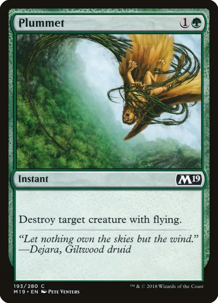 Plummet [Core Set 2019] - MTG Single
