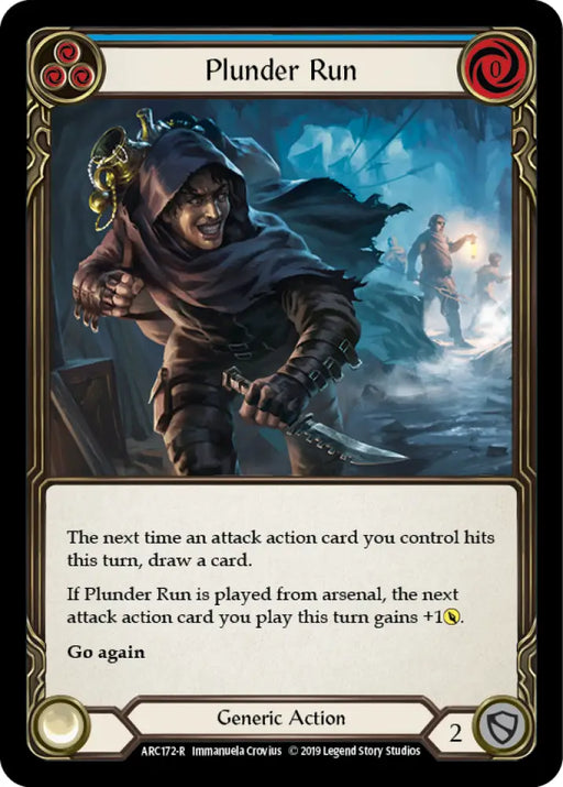 Plunder Run (Blue) [Arcane Rising 1st Edition] 1st Edition Normal - Flesh And Blood Single