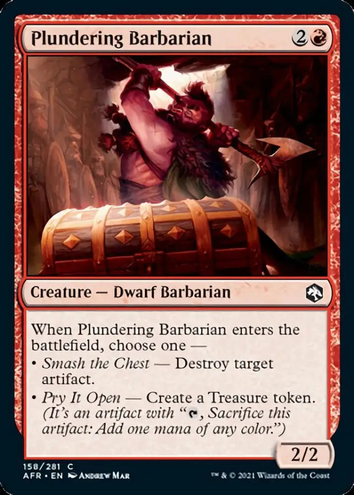 Plundering Barbarian [Dungeons & Dragons: Adventures in the Forgotten Realms] - MTG Single