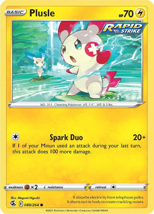 Plusle (089/264) [Sword & Shield: Fusion Strike] - Pokemon Single