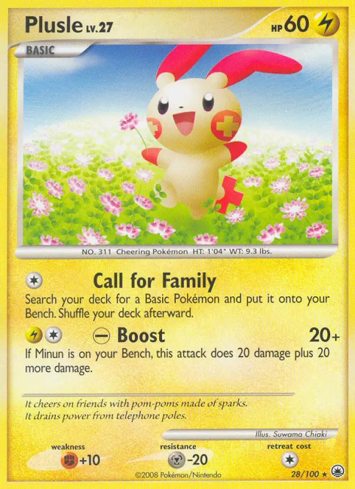 Plusle (28/100) [Diamond & Pearl: Majestic Dawn] - Pokemon Single