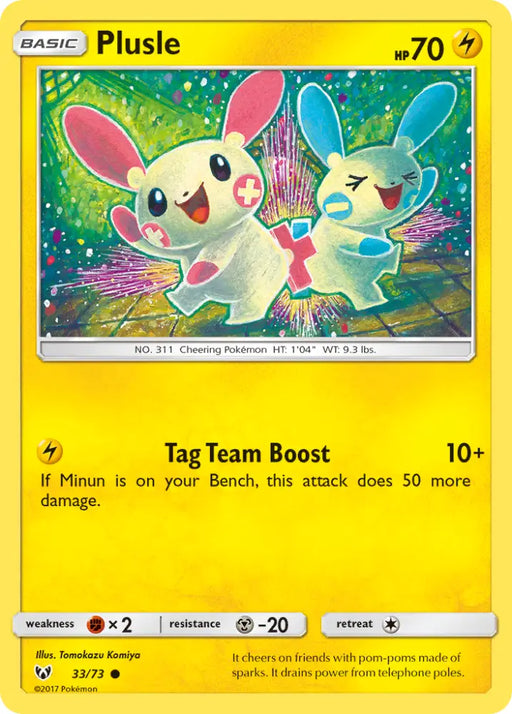 Plusle (33/73) [Sun & Moon: Shining Legends] - Pokemon Single