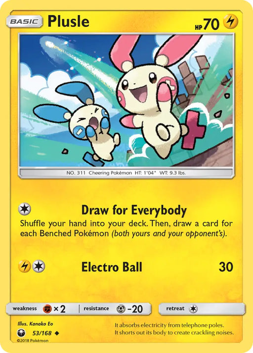 Plusle (53/168) [Sun & Moon: Celestial Storm] - Pokemon Single