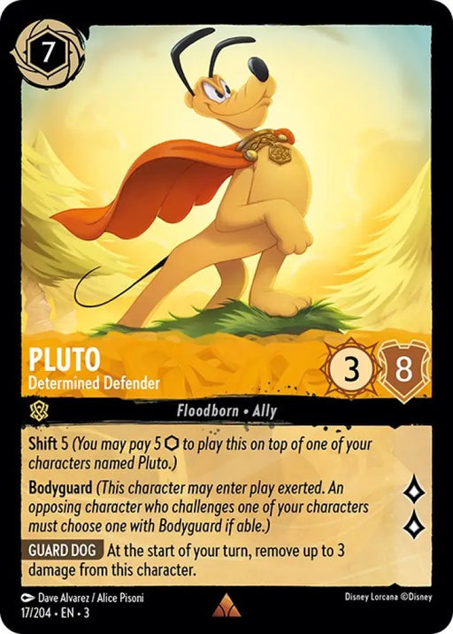 Pluto - Determined Defender (17/204) [Into the Inklands] - Lorcana Single