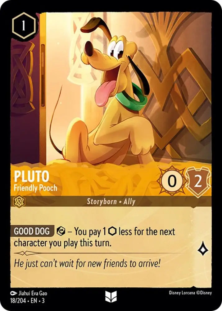 Pluto - Friendly Pooch (18/204) [Into the Inklands] - Lorcana Single
