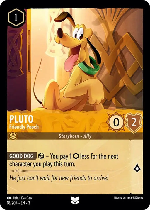 Pluto - Friendly Pooch (18/204) [Into the Inklands] - Lorcana Single
