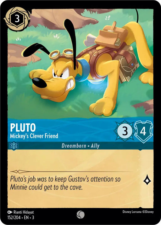 Pluto - Mickey’s Clever Friend (152/204) [Into the Inklands] - Lorcana Single