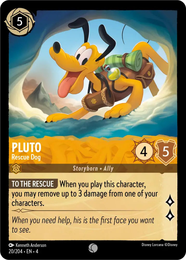 Pluto - Rescue Dog (20/204) [Ursula’s Return] - Lorcana Single