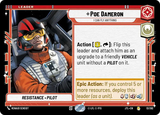 Poe Dameron - I Can Fly Anything (013/262) [Jump to Lightspeed] - Star Wars: Unlimited Single