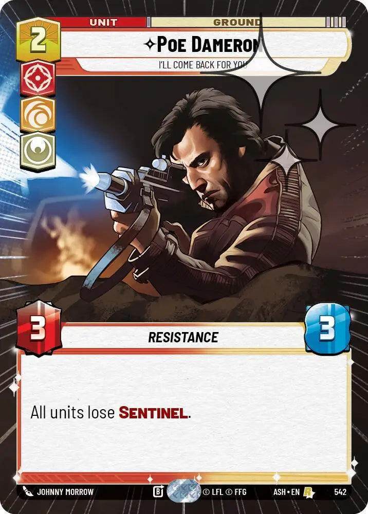 Poe Dameron - I'll Come Back For You (Hyperspace Foil) (542) [Ashes of the Empire]