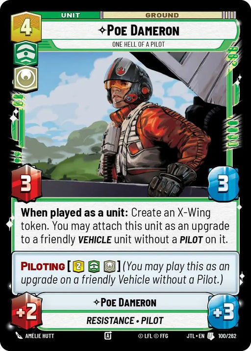 Poe Dameron - One Hell of a Pilot (100/262) [Jump to Lightspeed] - Star Wars: Unlimited Single