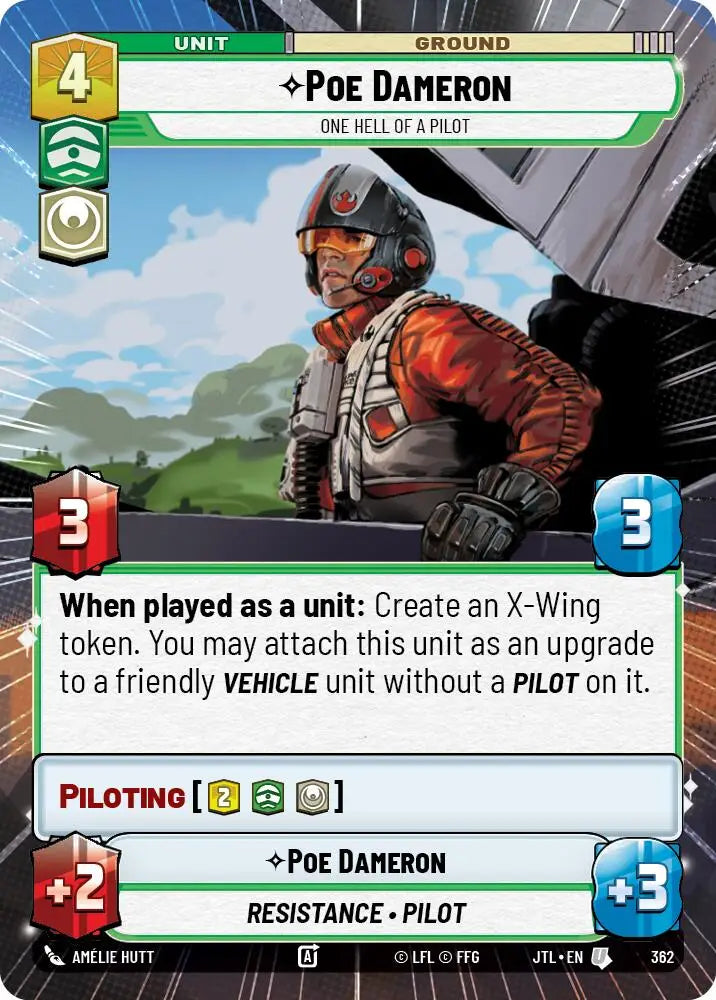 Poe Dameron - One Hell of a Pilot (Hyperspace) (362) [Jump to Lightspeed] - Star Wars: Unlimited Single
