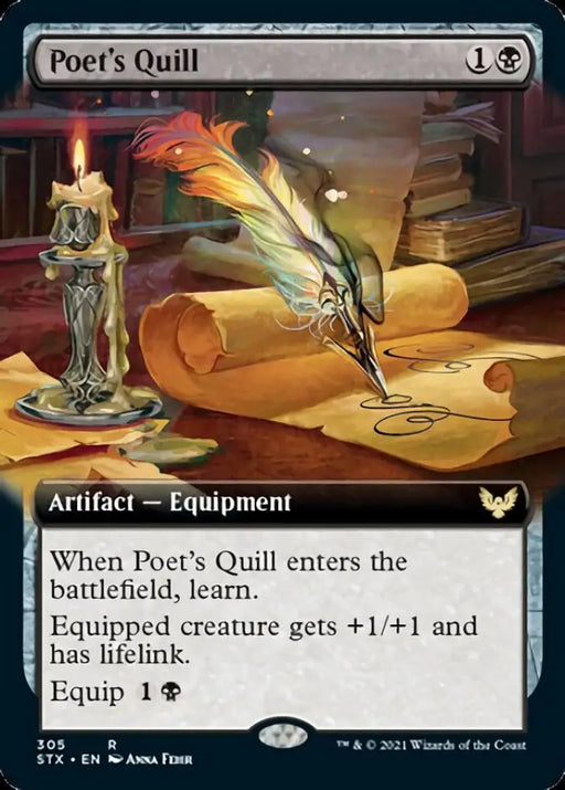 Poet’s Quill (Extended Art) [Strixhaven: School of Mages] - MTG Single