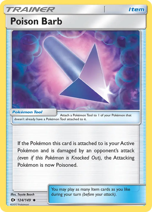 Poison Barb (124/149) [Sun & Moon: Base Set] - Pokemon Single