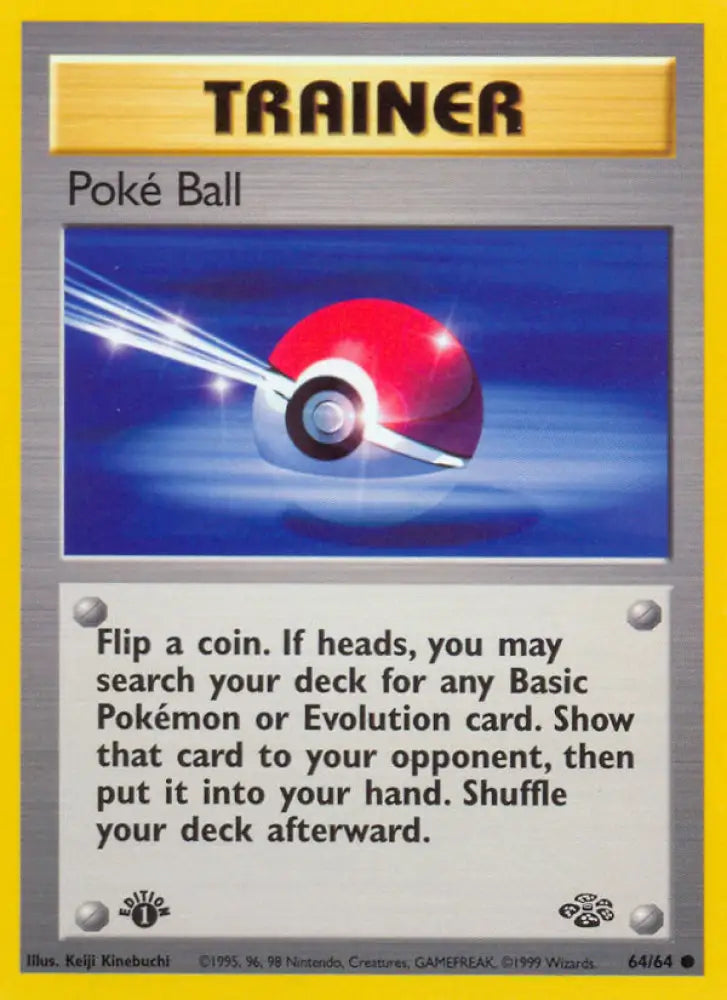 Poke Ball (64/64) [Jungle 1st Edition] - Pokemon Single